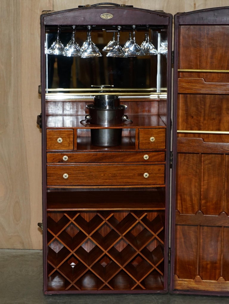 STARBAY SURCOUF LARGE STEAMER TRUNK AT HOME BAR WiTH GLASSES