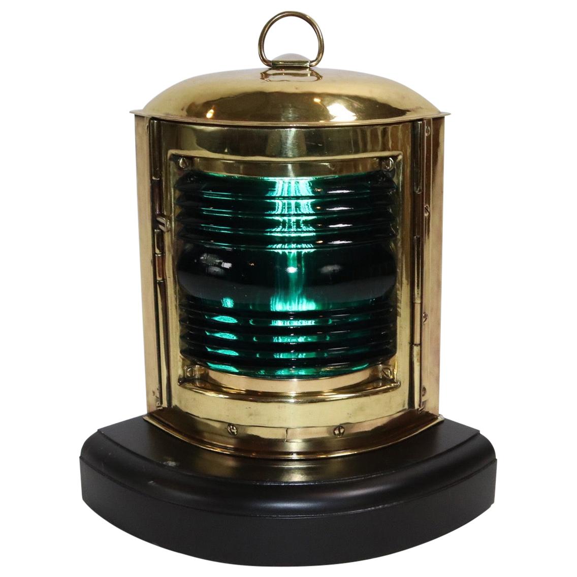 Starboard Boat Lantern of Sold Brass For Sale