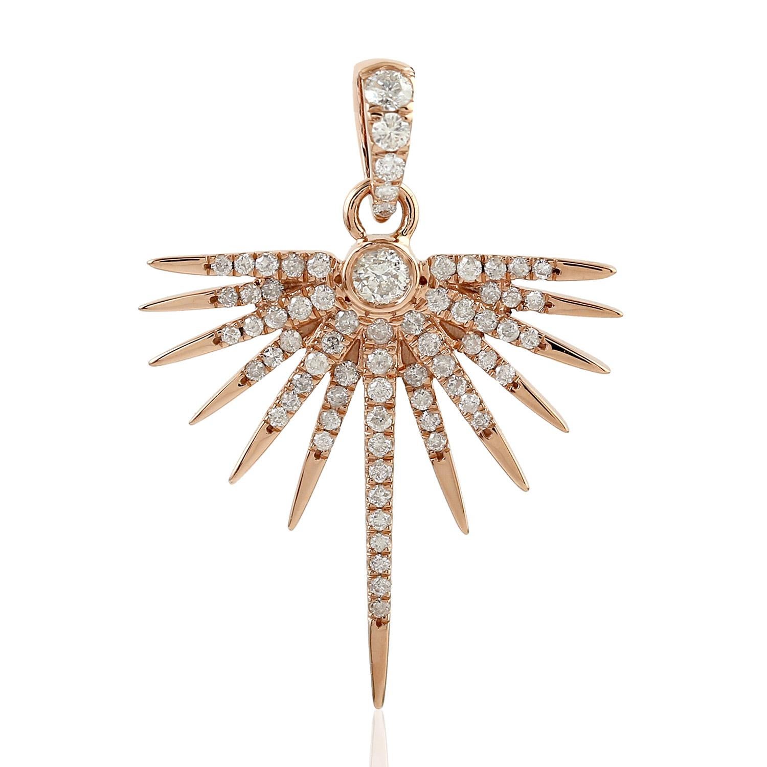 14 Karat Gold Sonnen-Diamant-Ohrringe Jacke-Ohrringe im Zustand „Neu“ im Angebot in Hoffman Estate, IL