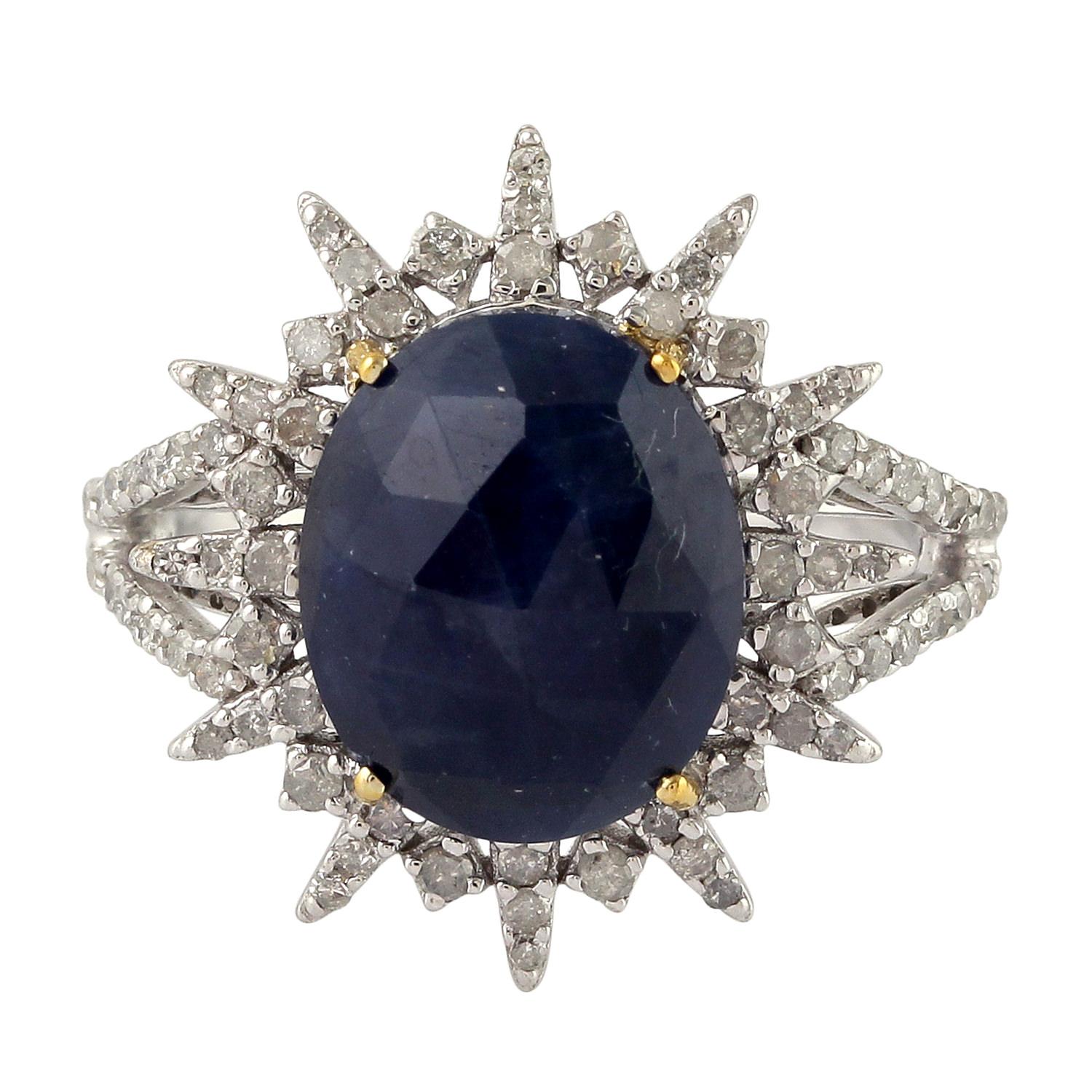 sapphire starburst ring