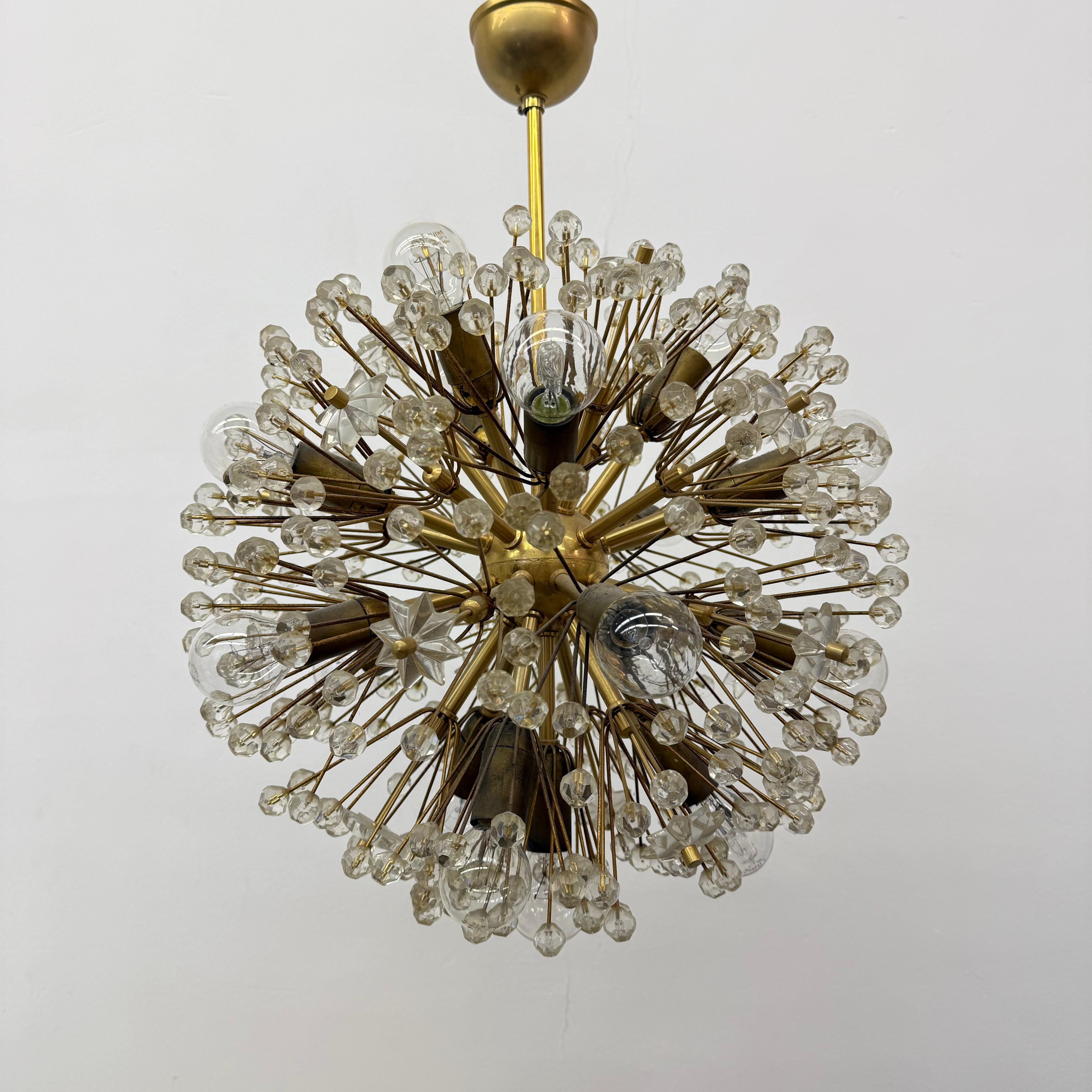 Araña de latón Starburst de Emil Stejnar ,  Austria Años 60 en venta 3