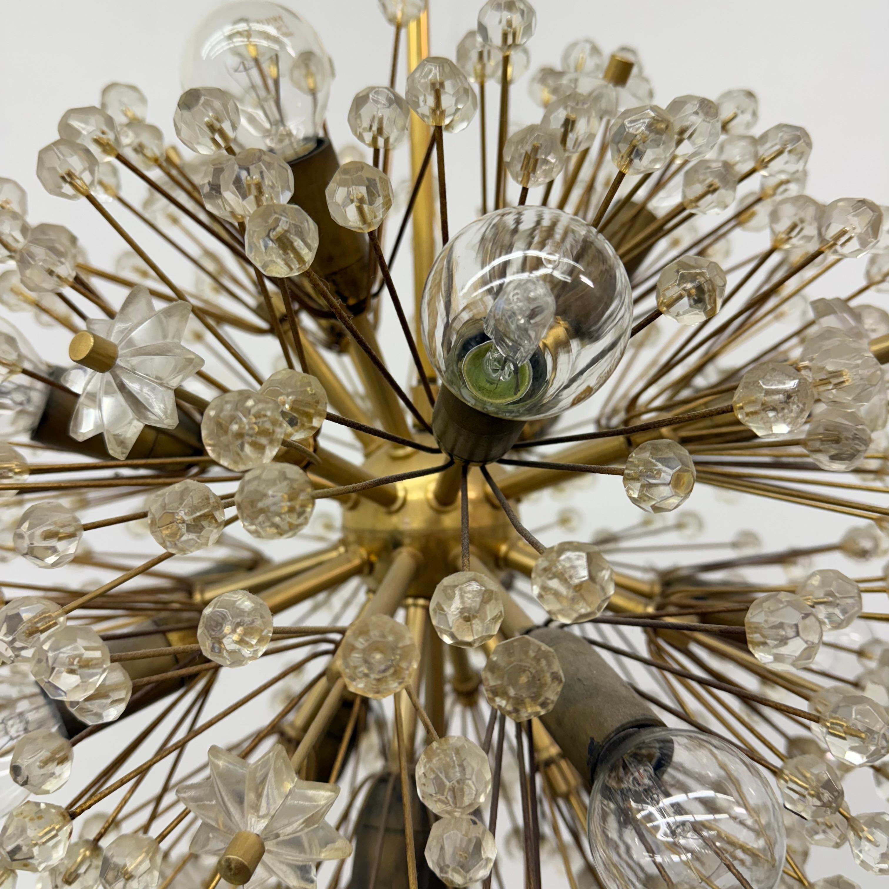 Araña de latón Starburst de Emil Stejnar ,  Austria Años 60 en venta 6