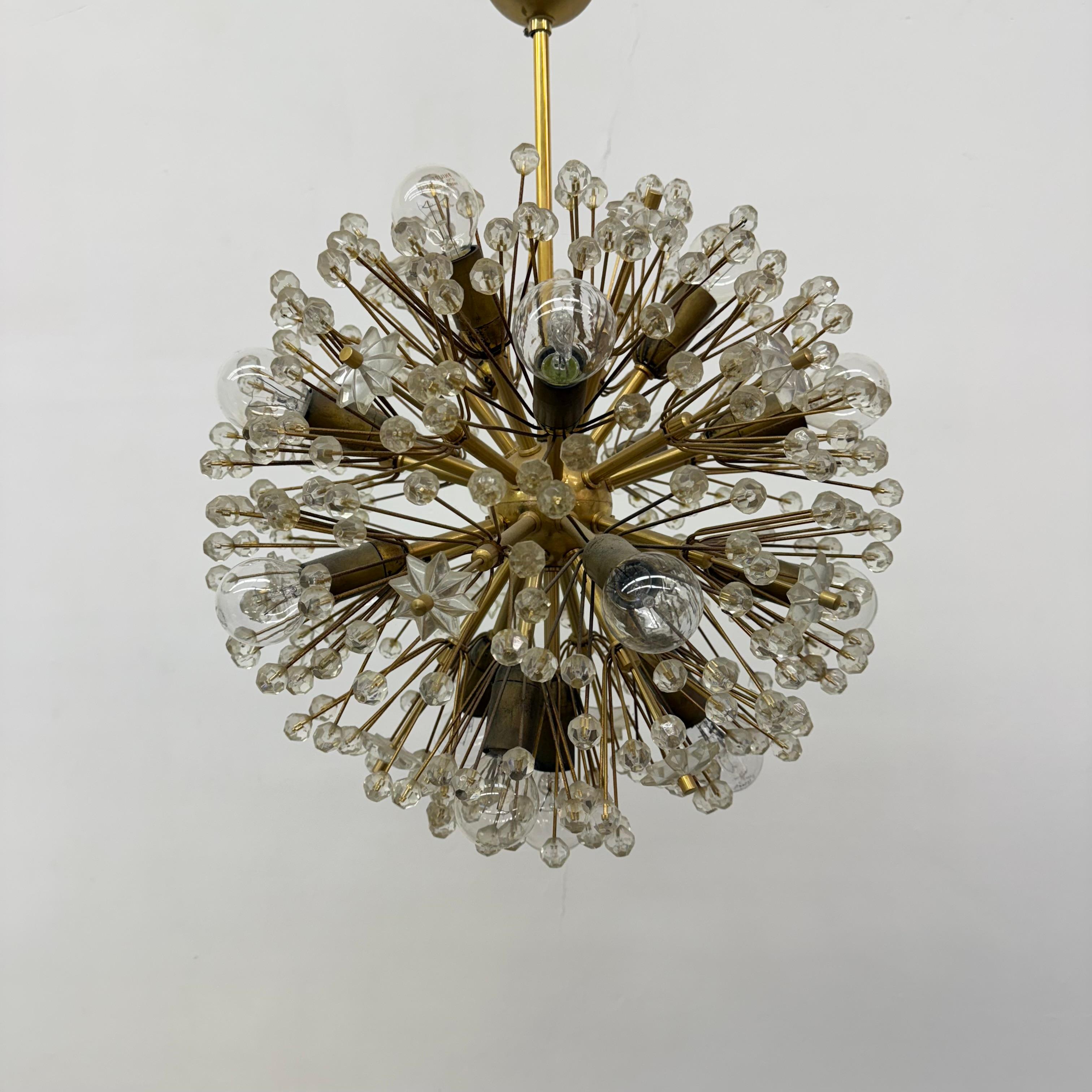 Araña de latón Starburst de Emil Stejnar ,  Austria Años 60 en venta 9
