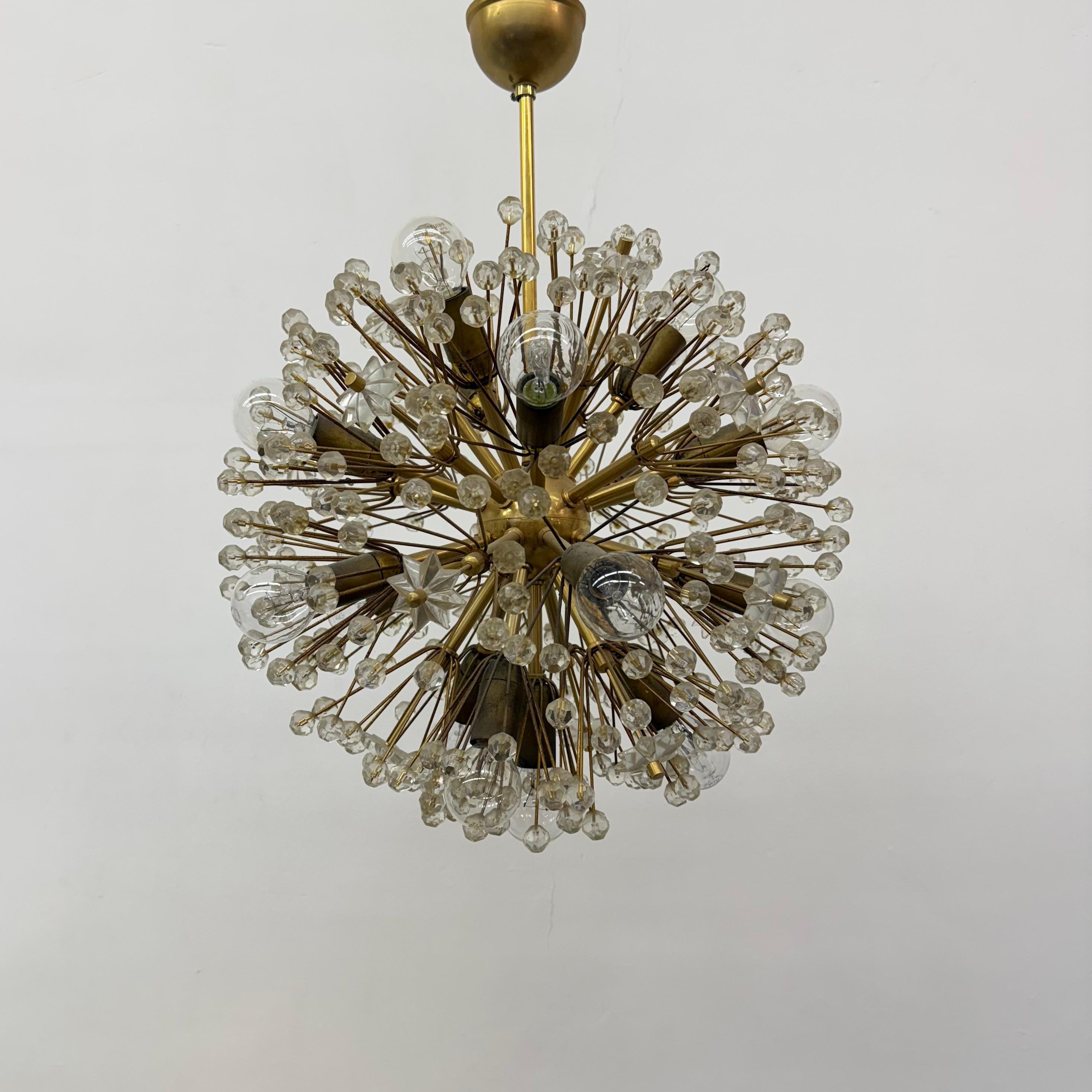 Araña de latón Starburst de Emil Stejnar ,  Austria Años 60 en venta 10