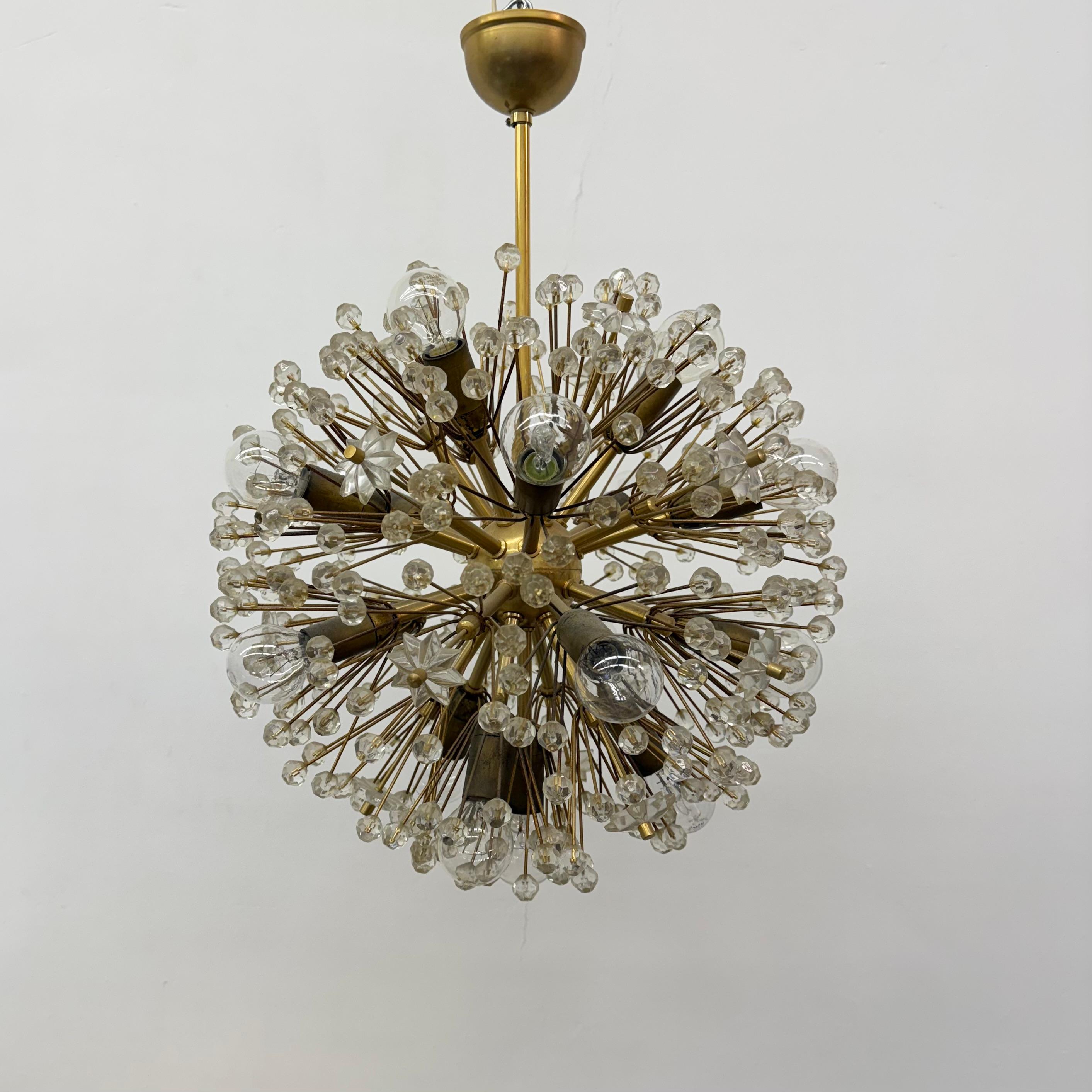 Araña de latón Starburst de Emil Stejnar ,  Austria Años 60 en venta 12