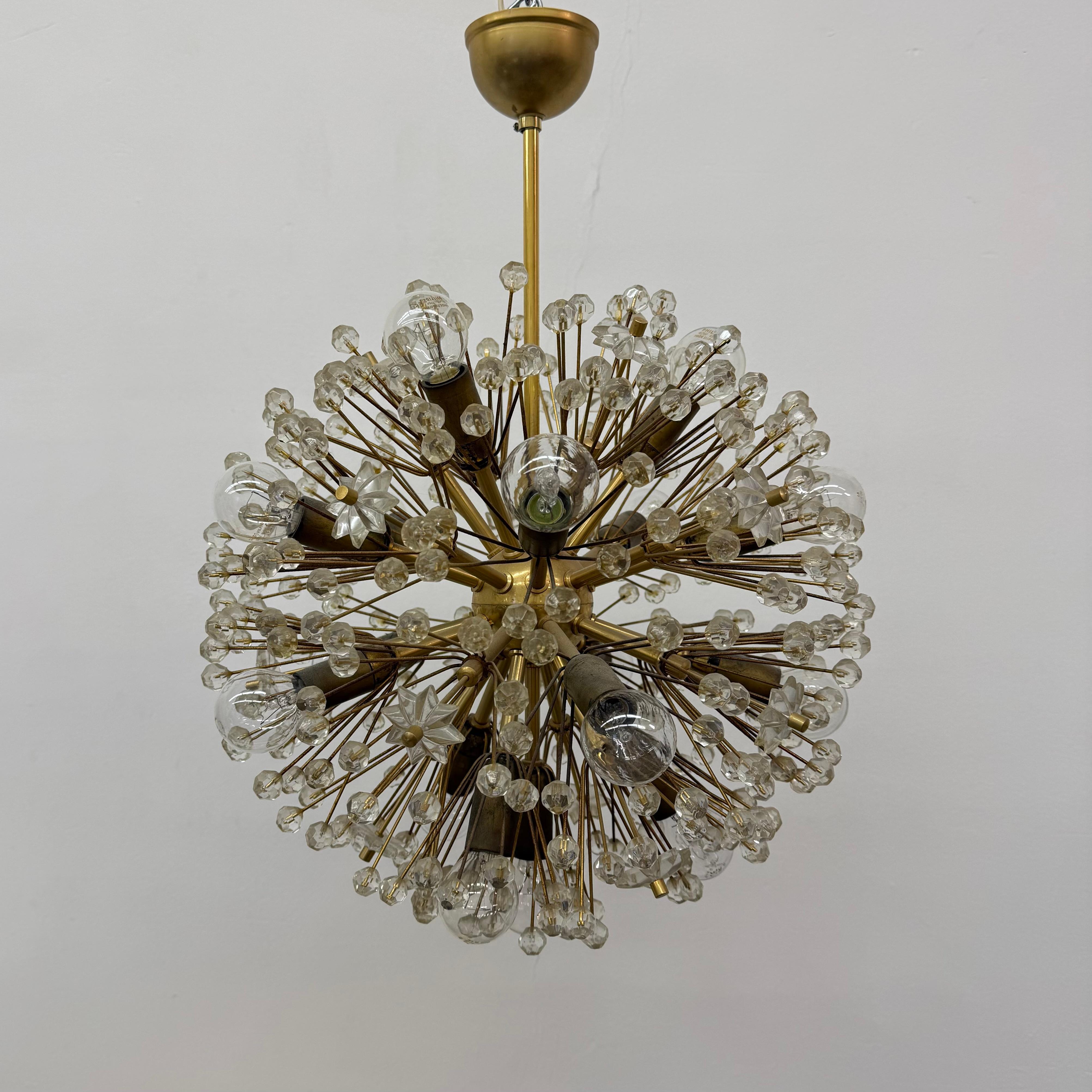 Araña de latón Starburst de Emil Stejnar ,  Austria Años 60 en venta 13