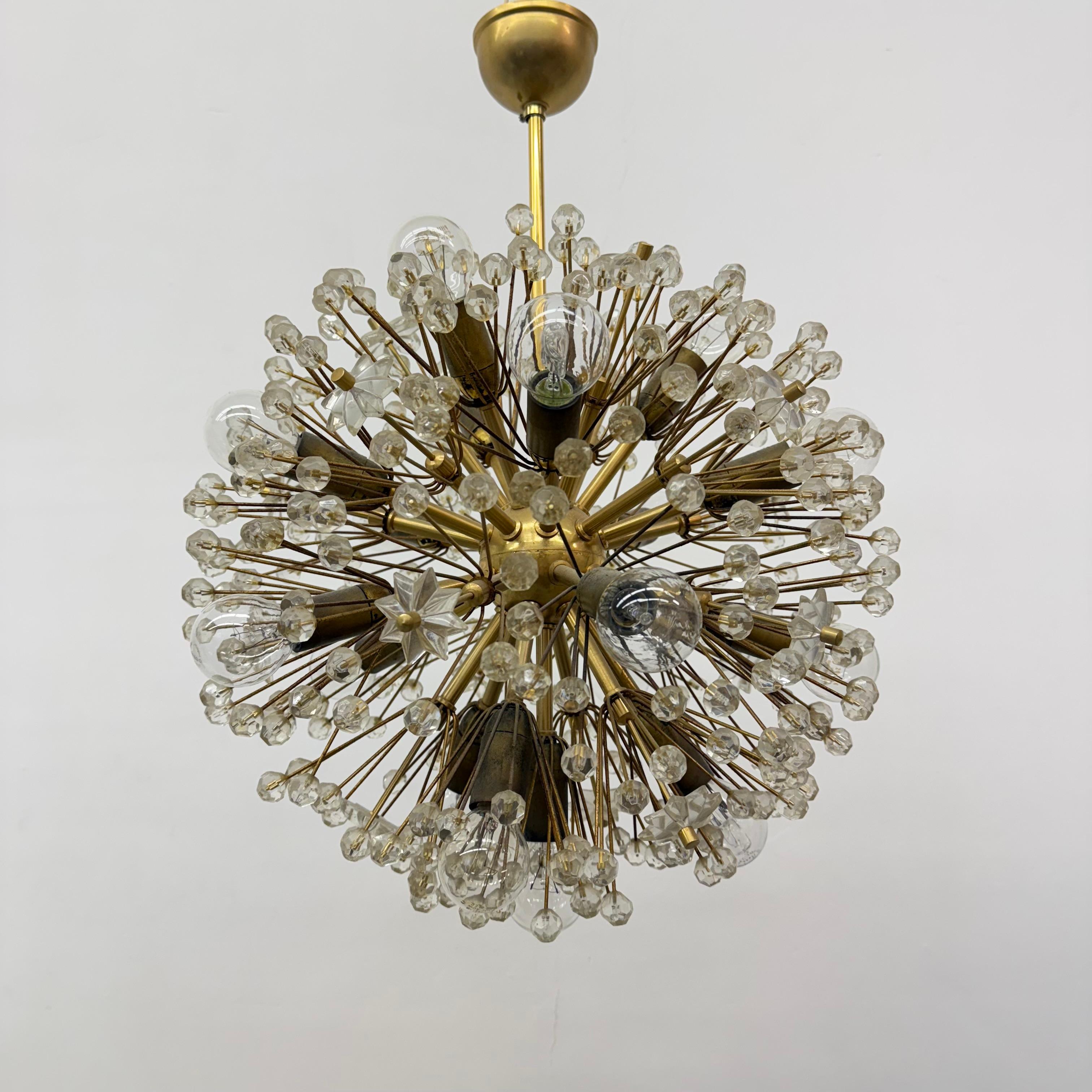 Araña de latón Starburst de Emil Stejnar ,  Austria Años 60 Austríaco en venta