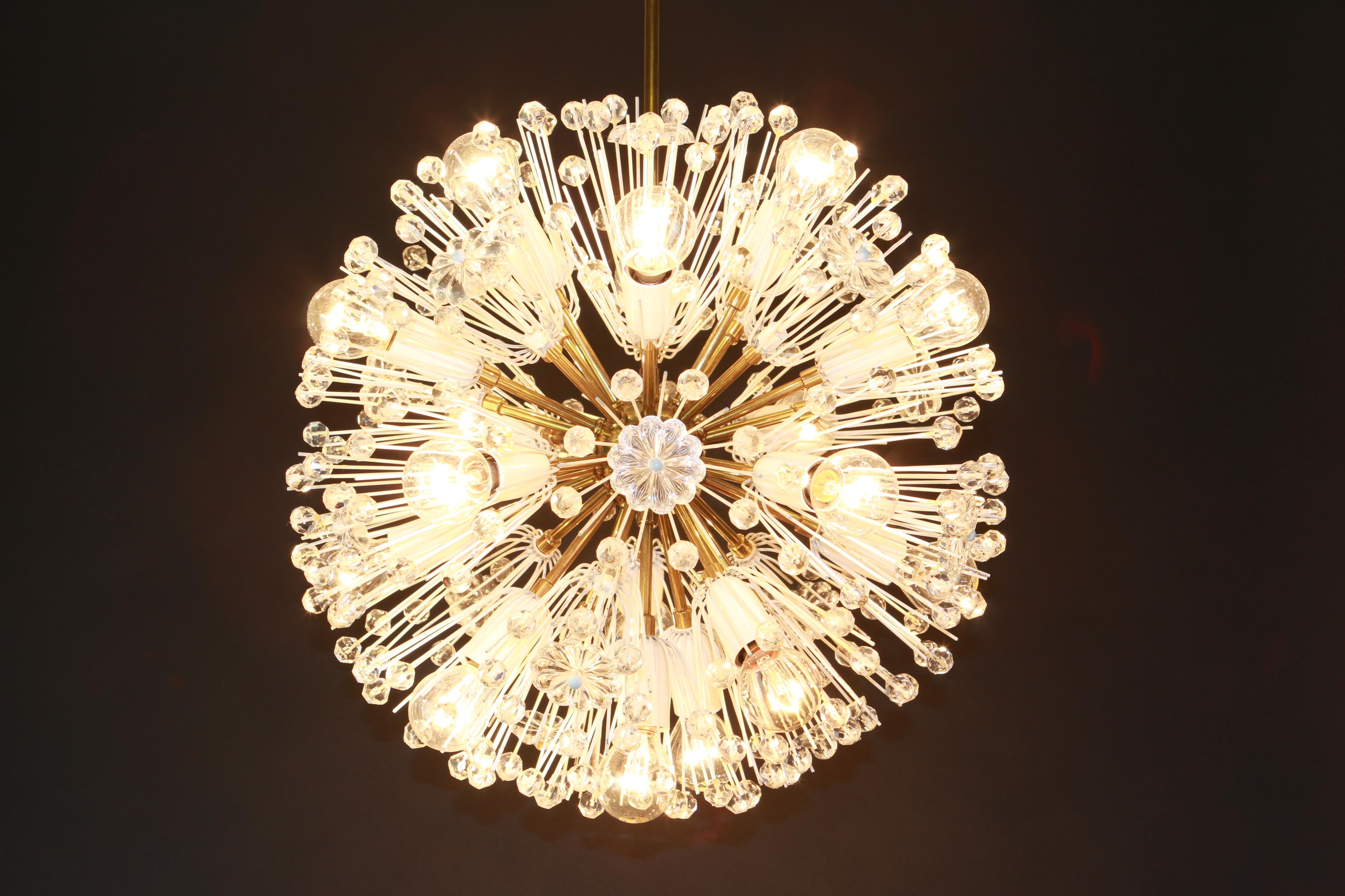 Starburst Brass Chandelier by Emil Stejnar, Austria, 1960s For Sale 1