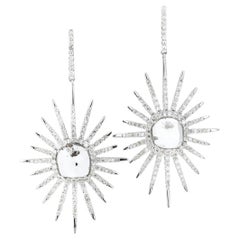 Starburst Diamond Dangle Earrings