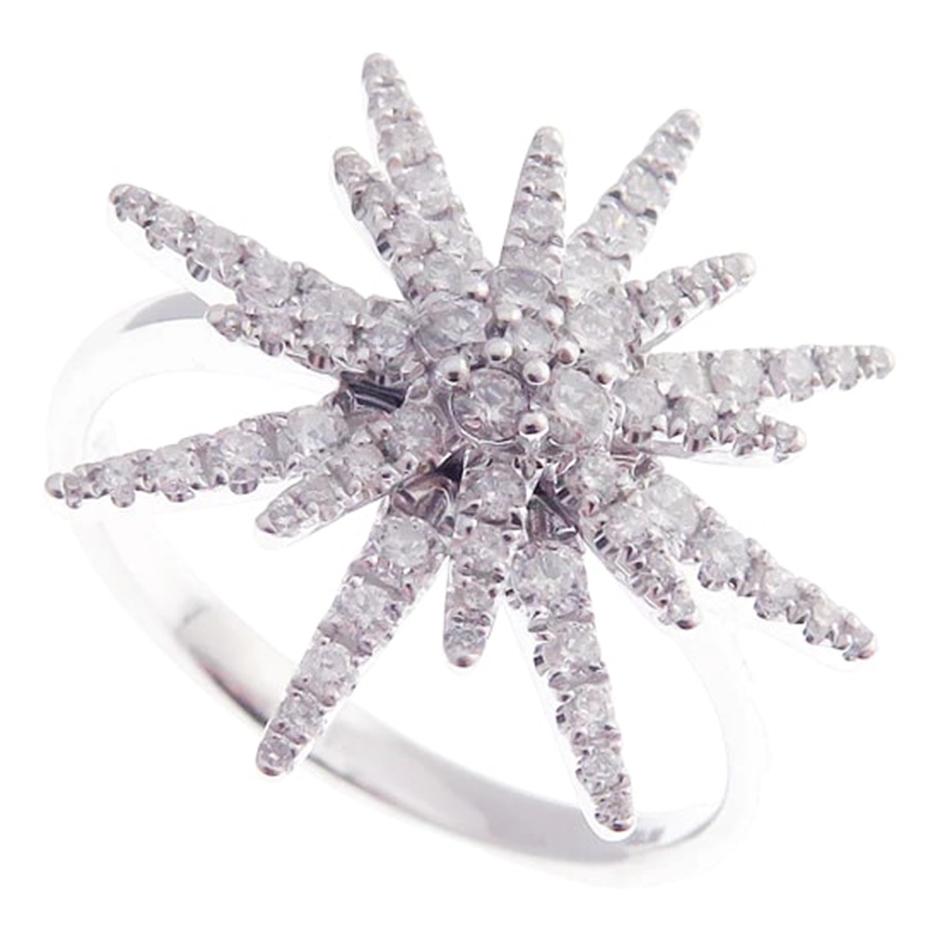 Starburst Diamond Earring Ring Set In New Condition For Sale In Los Angeles, CA
