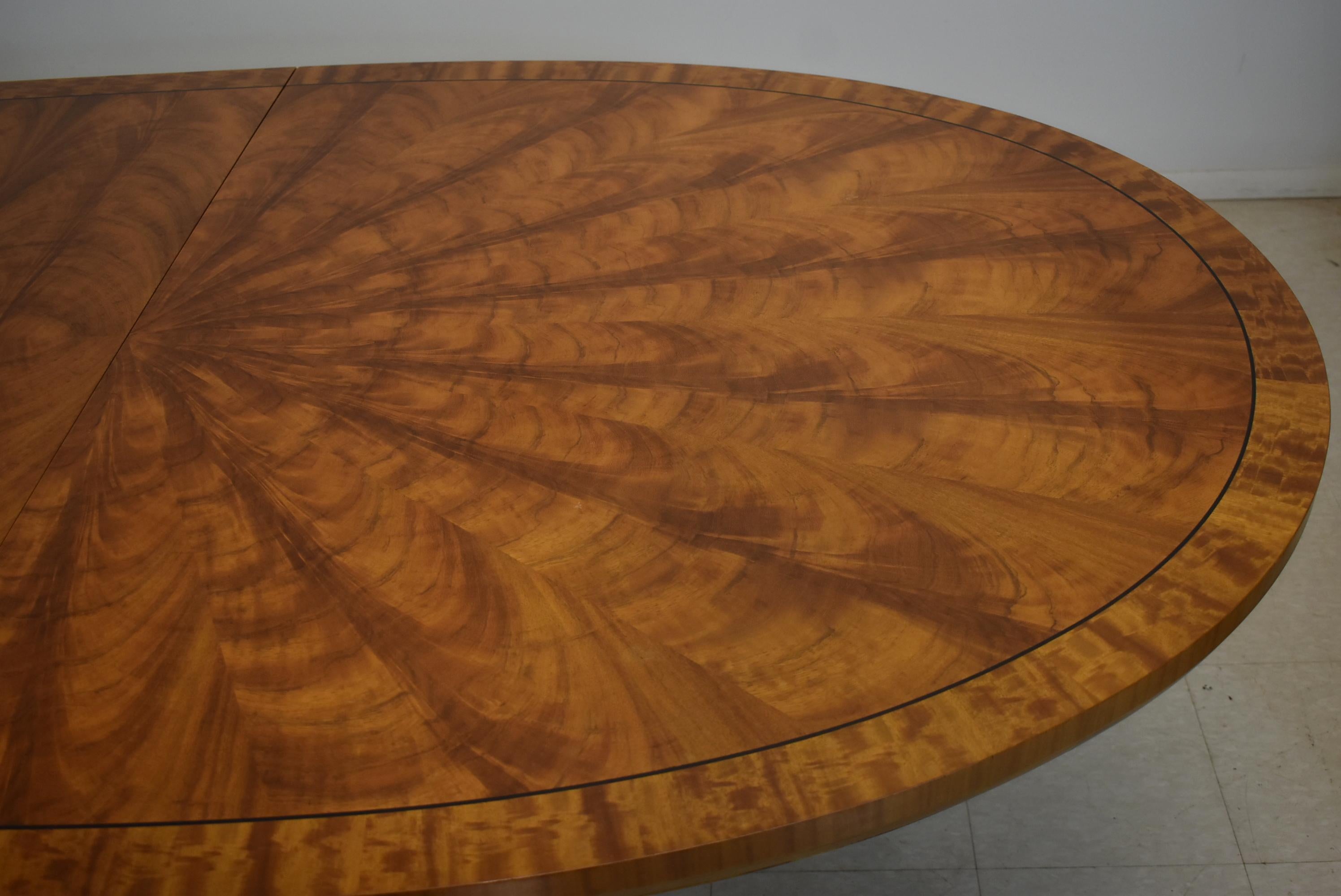 starburst oval dining table