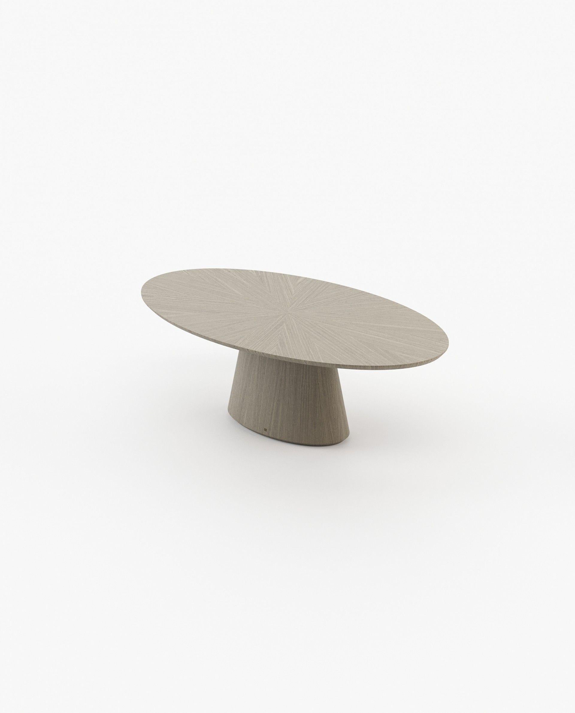 Modern Starburst Marquetry Style Dining Table In Custom Wood Veneer Options For Sale