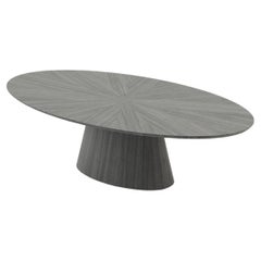Table de salle à manger en marqueterie Starburst avec options de placage en bois personnalisées