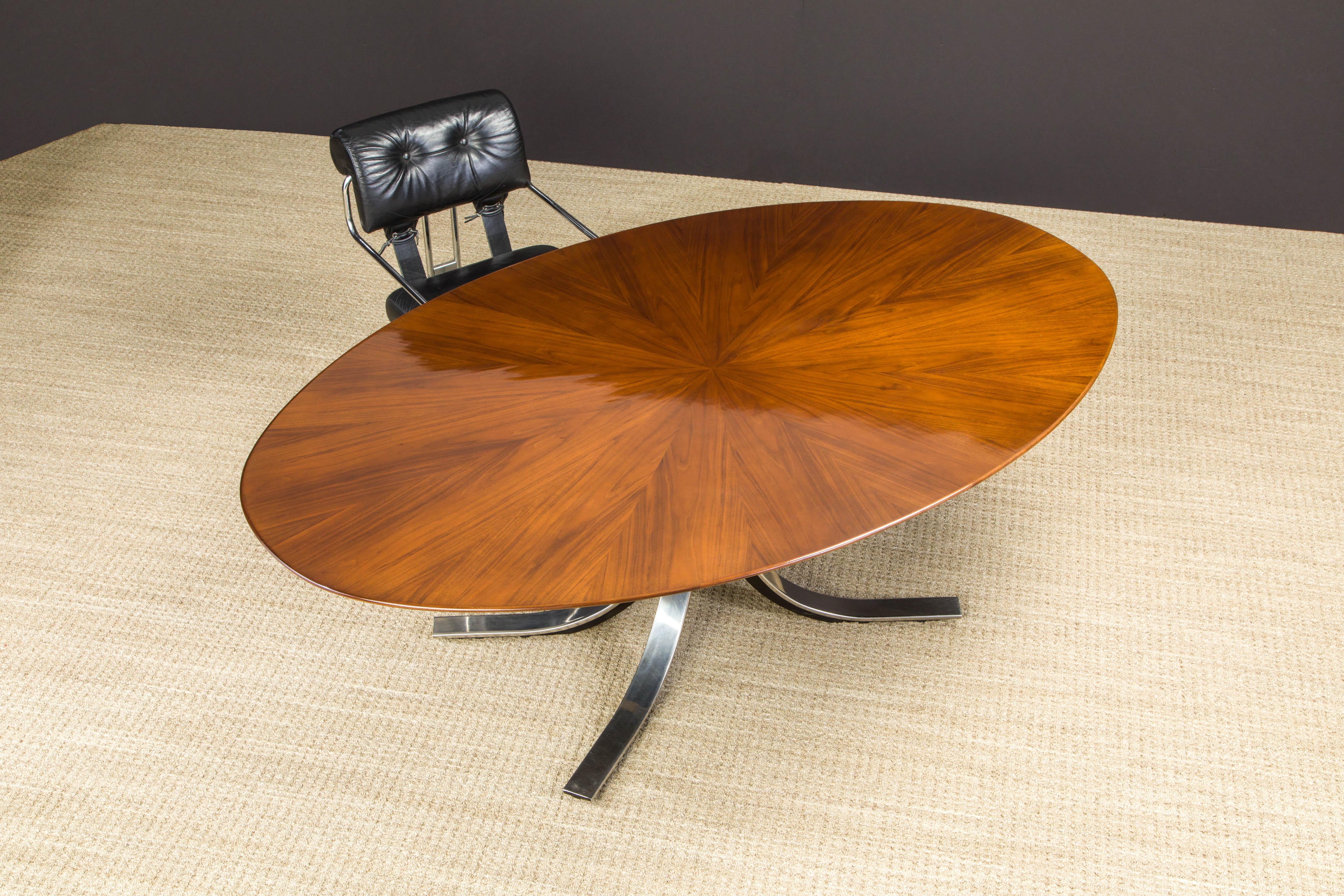 Starburst Oval Dining Table by Osvaldo Borsani for Stow Davis, 1970s, Refinished 9