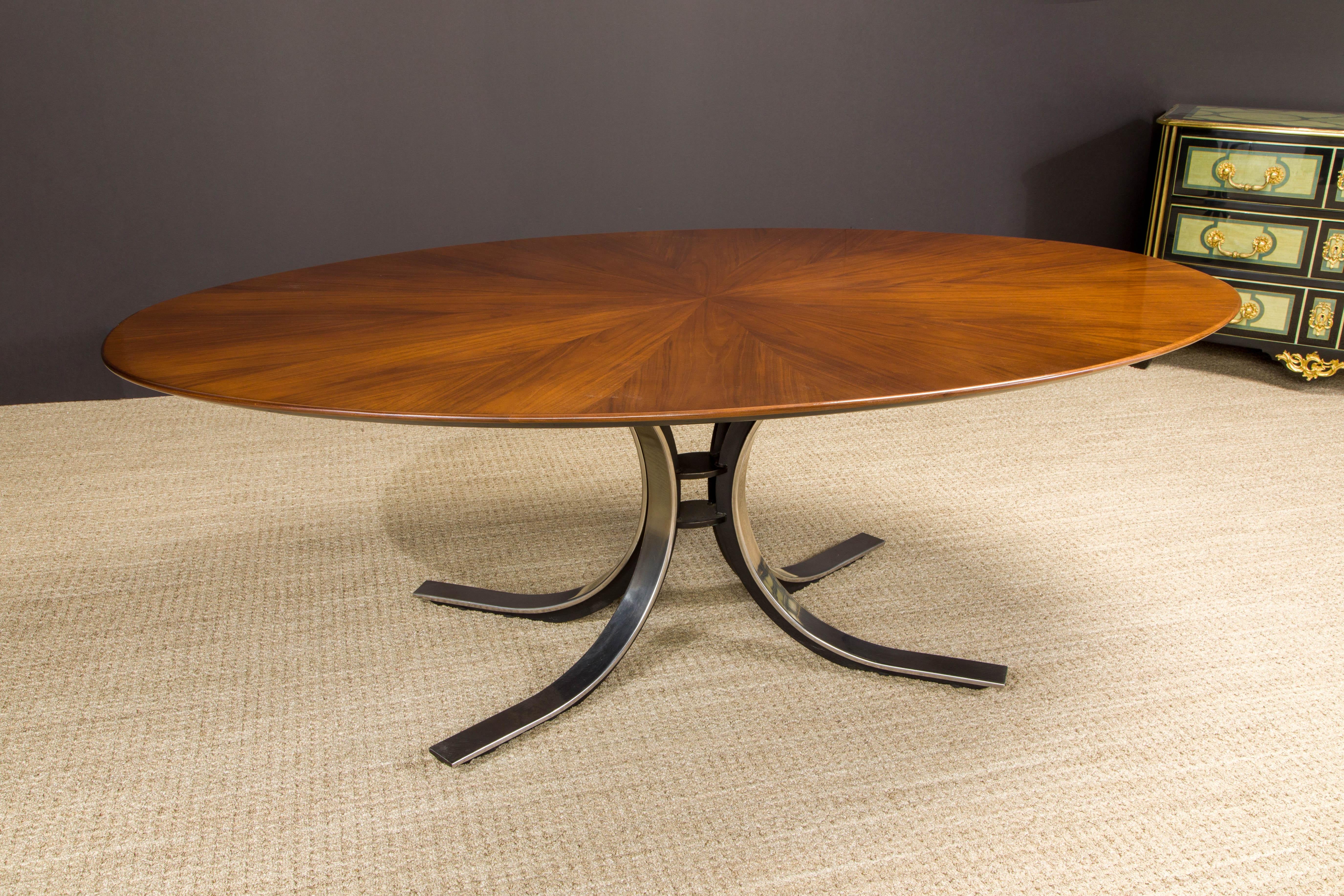 Late 20th Century Starburst Oval Dining Table by Osvaldo Borsani for Stow Davis, 1970s, Refinished