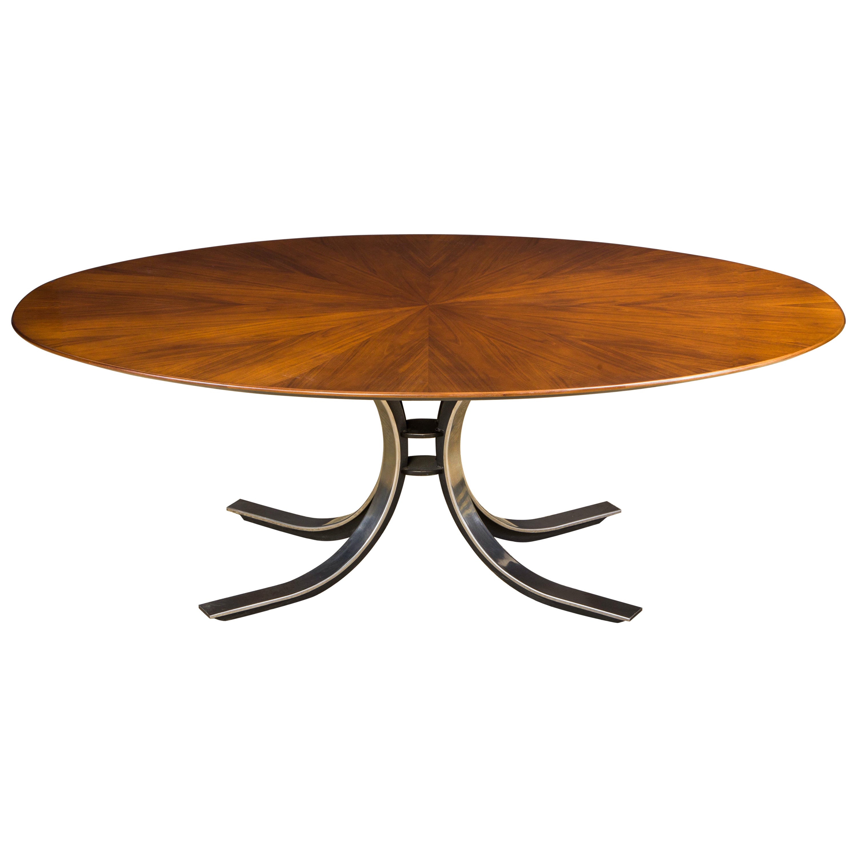 Starburst Oval Dining Table by Osvaldo Borsani for Stow Davis, 1970s, Refinished