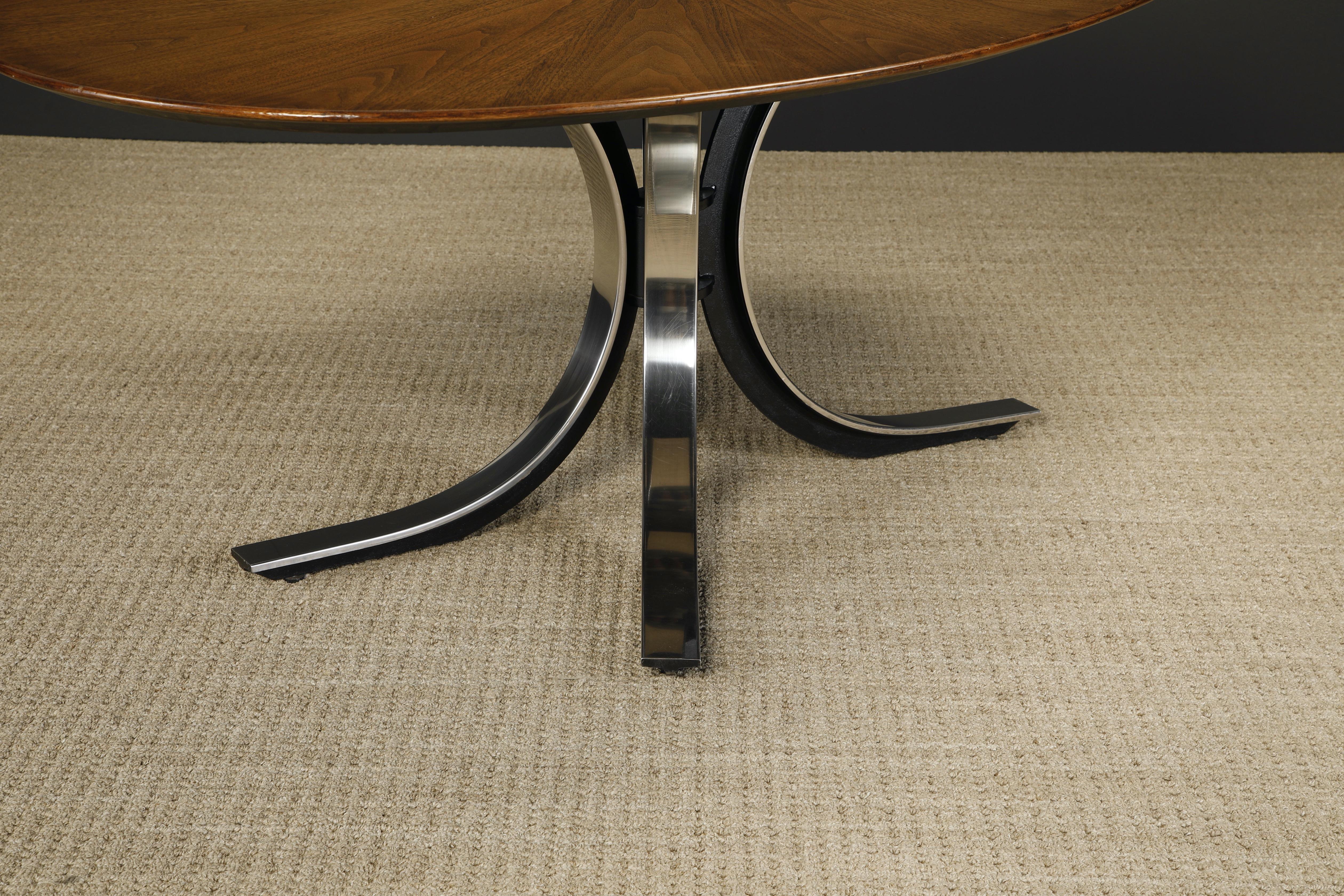 Starburst Oval Dining Table by Osvaldo Borsani for Stow Davis, 1970s, Signed 9