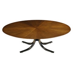 Mesa de comedor ovalada Starburst de Osvaldo Borsani para Stow Davis, años 70, Firmada