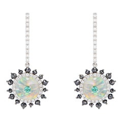 Starburst Paraiba Opal and Diamond Ring