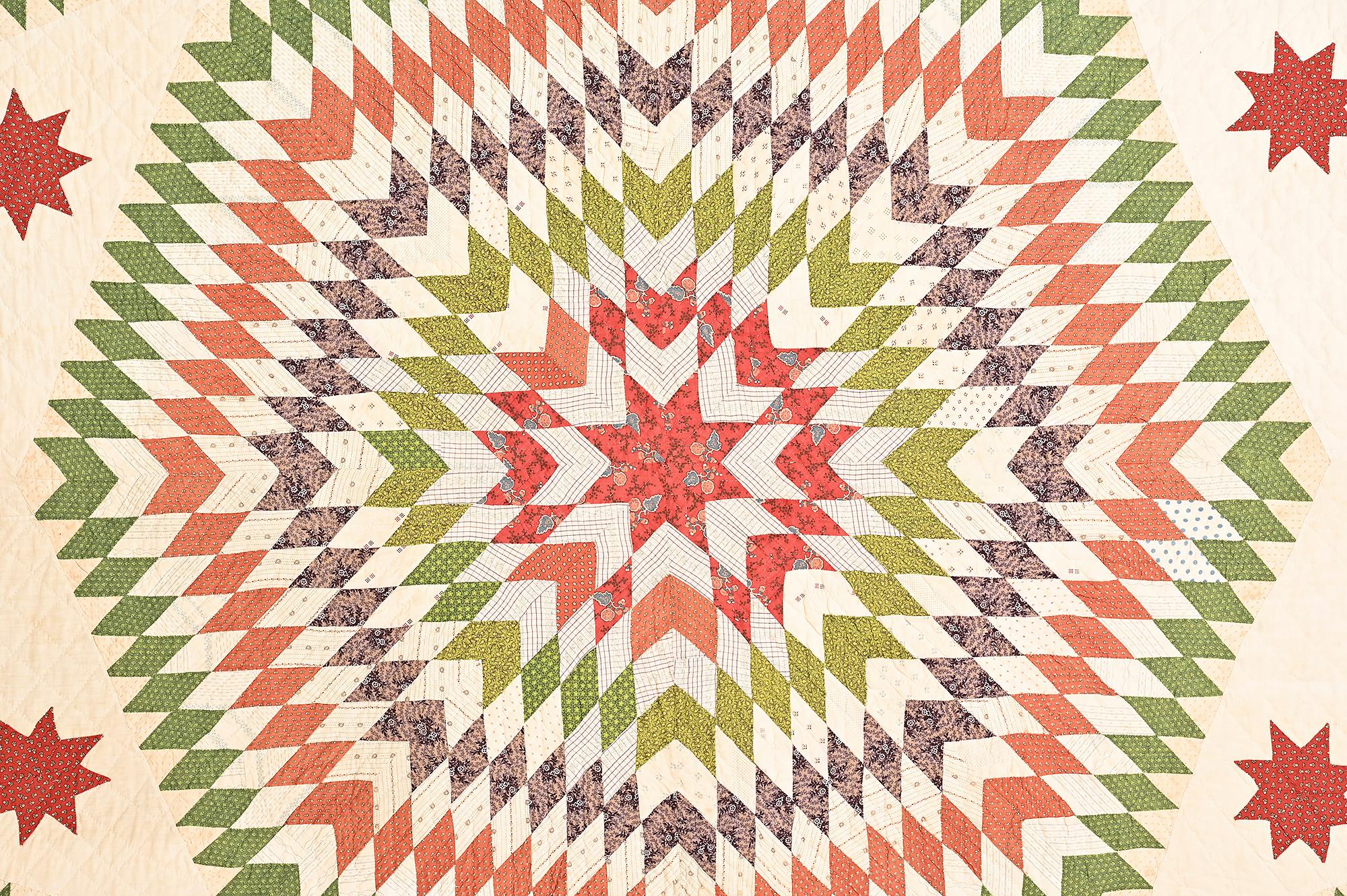 starburst log cabin quilt pattern