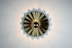 Starburst Sconce, Gold with Gold Dipped Bulb by Christopher Kreiling