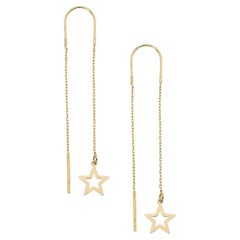 Starburst Threader-Ohrringe aus 14k Gold. 