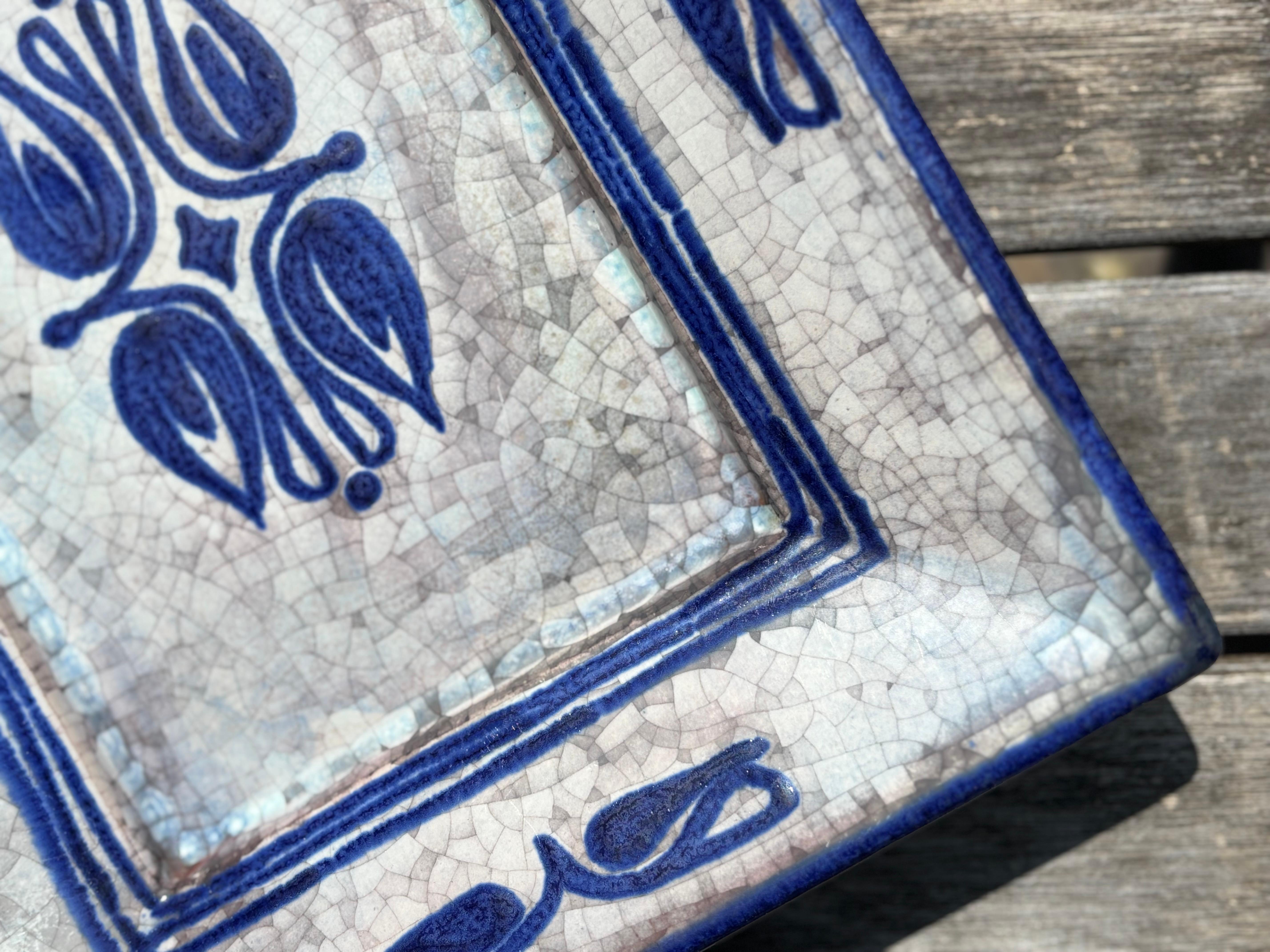 Starck Andersen Persia Crackle Glazed Rectangular Dish, 1960s For Sale 1
