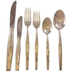 Stardust by Gorham Sterling Silver Flatware Set Service Mid-Century Modern 54 Pc
