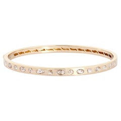 Stardust Flow 14K Yellow Gold Mixed Cut Diamond Bracelet