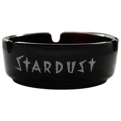 Stardust Las Vegas Black Glass Ashtray