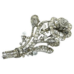 STARET/STAR - Novelty Company, RHINESTONE FLOWER BROOCH, Chicago 1922-1947