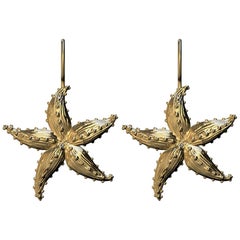 Starfish 10 Karat Yellow Gold  Earrings
