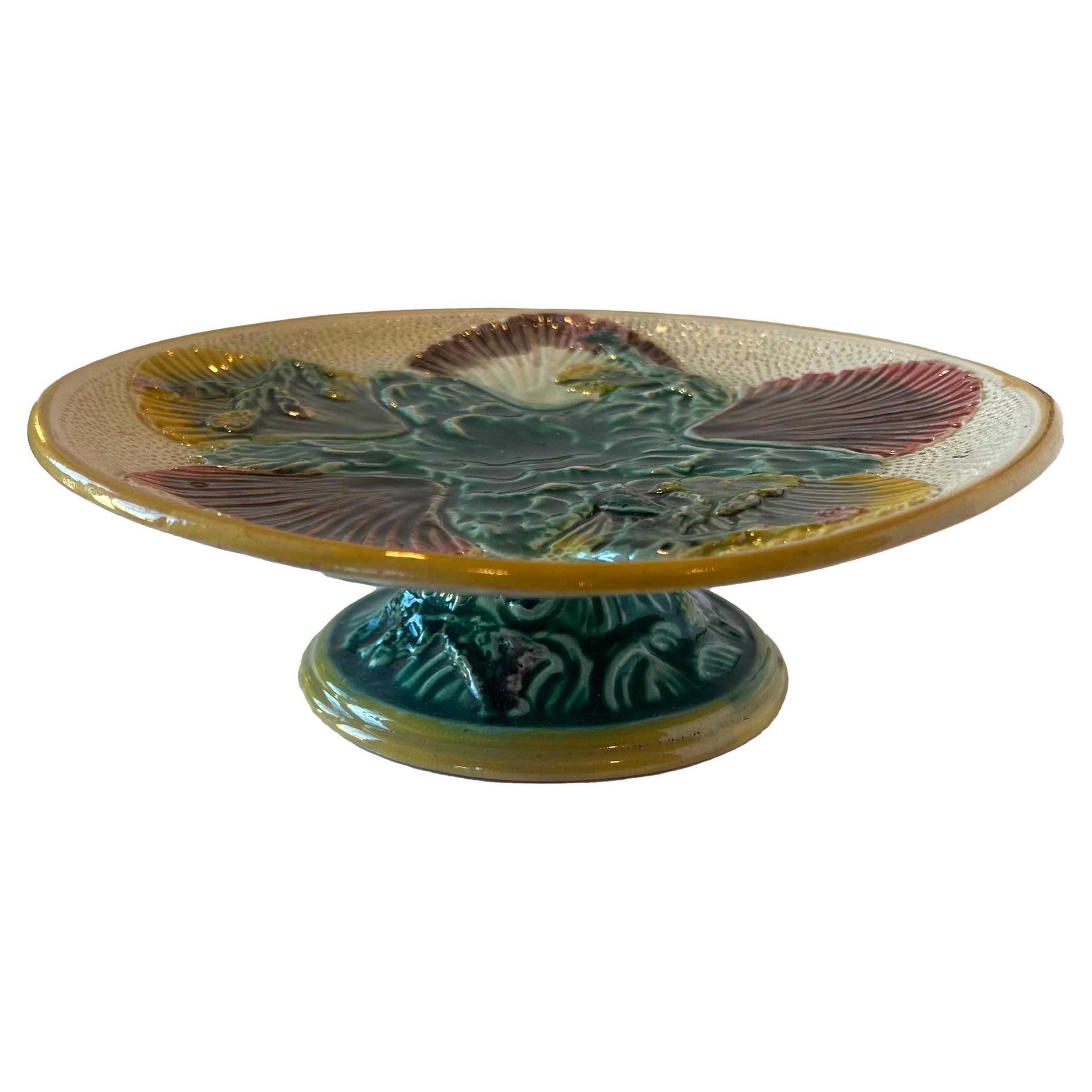 Starfish and Seashell Majolica Tazza Owned by Andre Leon Talley