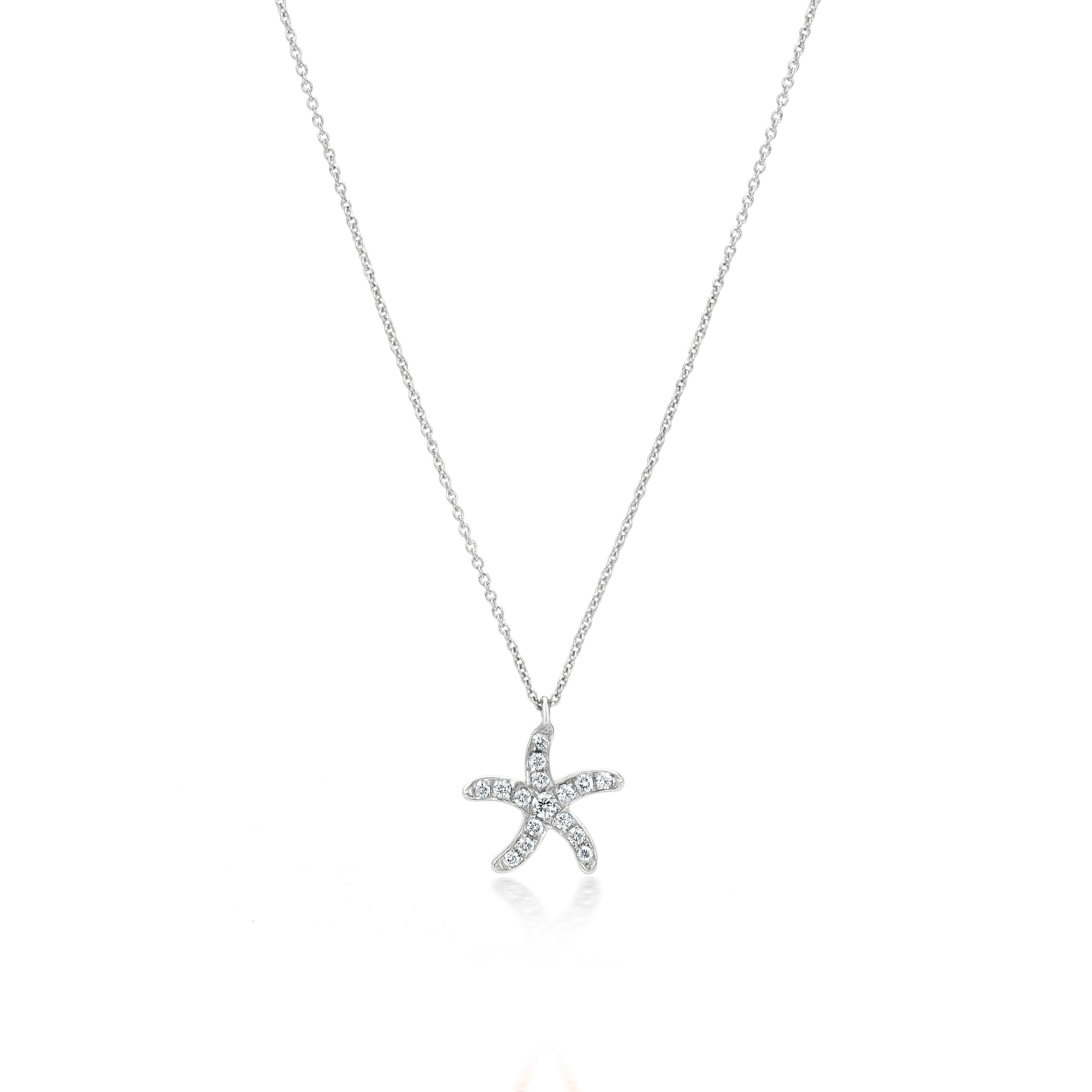 Grace your neckline with a Luxle starfish pendant which is a symbol of renewal and regeneration. Subtle yet pretty this starfish pendant necklace is the new fashion statement. This necklace is featured with a starfish pendant embellished with 16