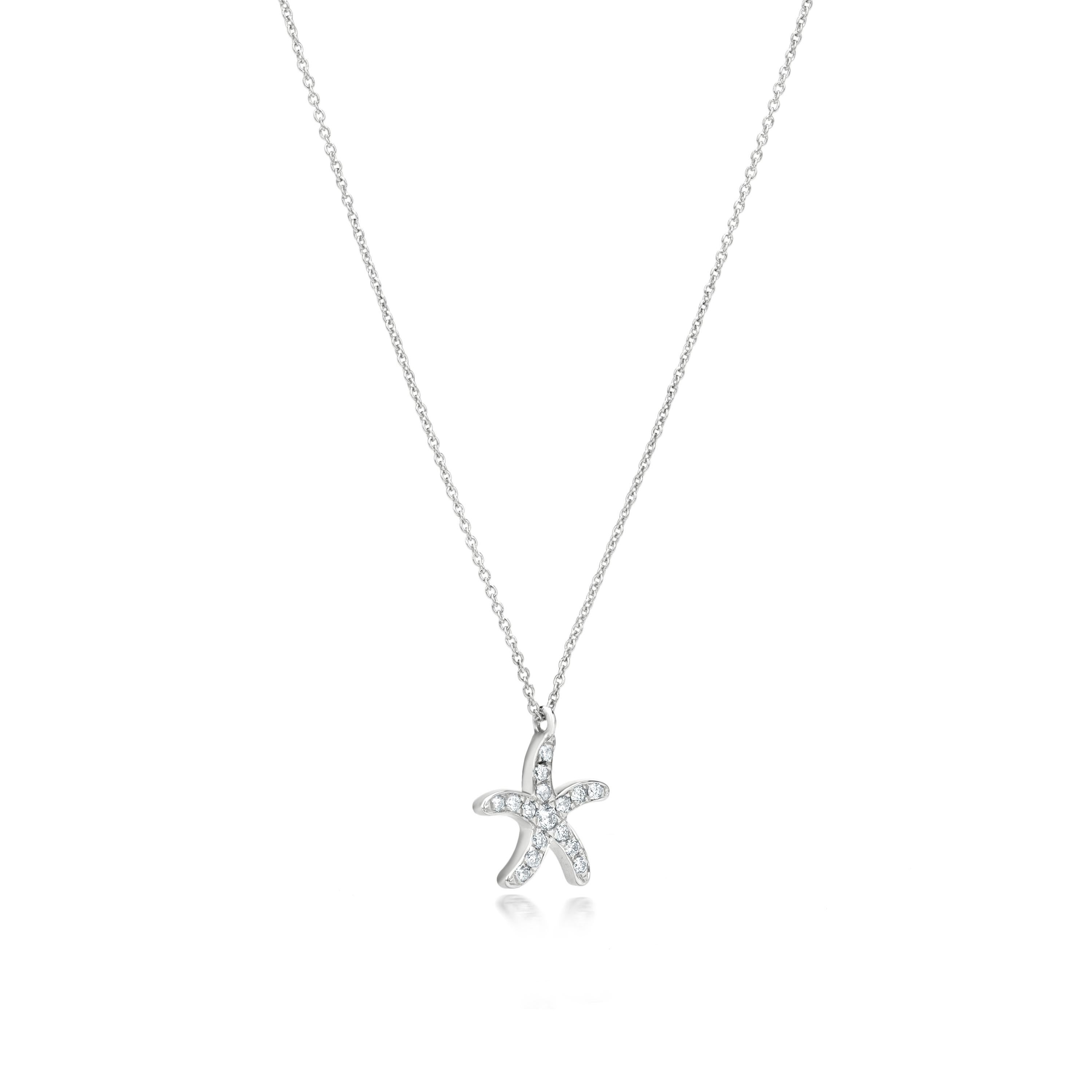 diamond starfish necklace