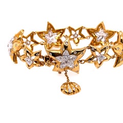 Starfish Motif Diamond and Gold Bracelet