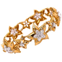 Starfish Motif Diamond and Gold Bracelet