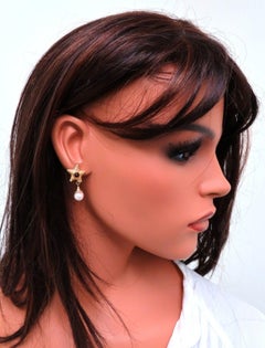 Starfish Pearl Statement Earrings 14 Karat*