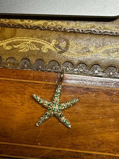 Starfish Pendant with Emeralds