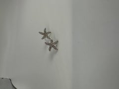 Starfish Stud Earrings 14 Karat Gold Natural Diamonds Earrings