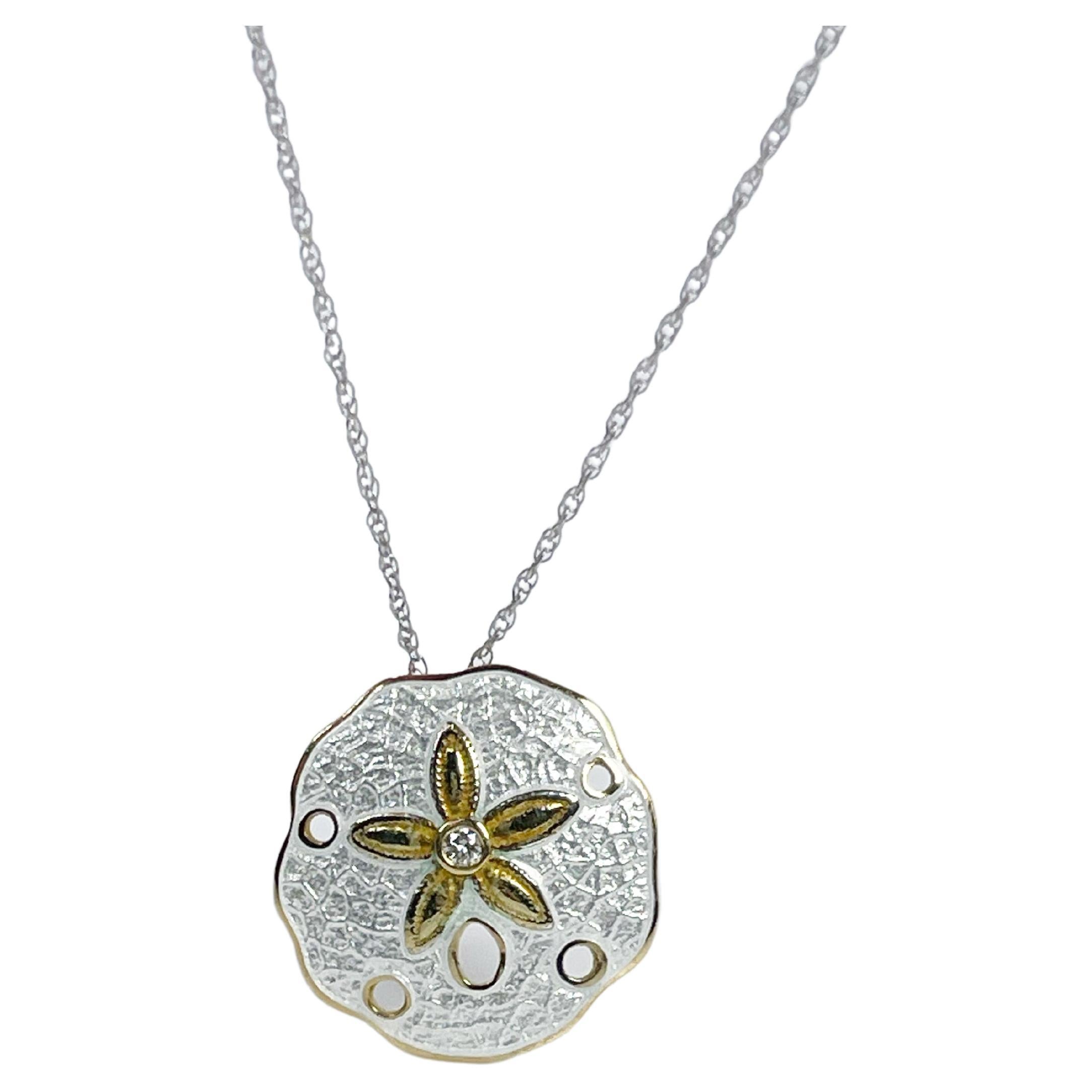 Starfish White Vitreous Enamel & Diamond Pendant 18kt Gold Sea Theme Pendant For Sale