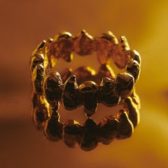 Starfruit Ring is handmade of 24ct gold-plated bronze
