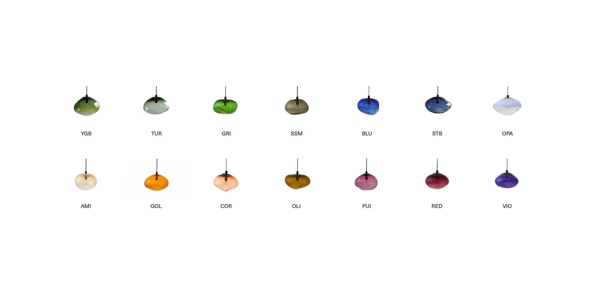 Anodizzato Lampada da soffitto Starglow, vetro di Murano soffiato a mano, 2021, dimensione 