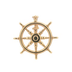 Stark Charles W Morgan 14k Yellow Gold Ship's Wheel Charm Pendant