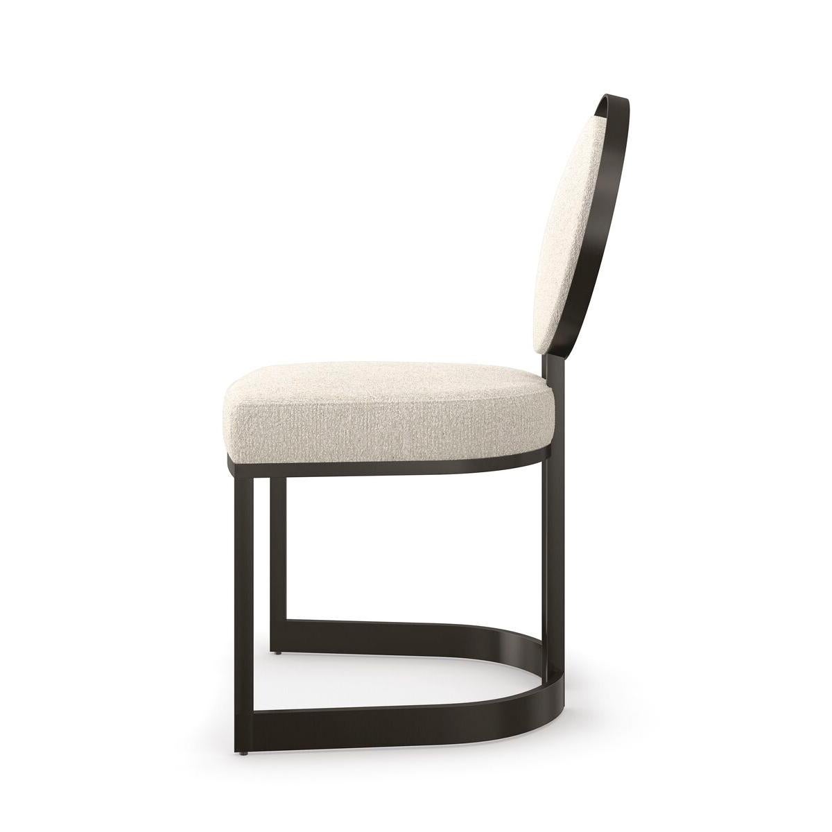 Metal Stark Modern Dining Chair (2) For Sale