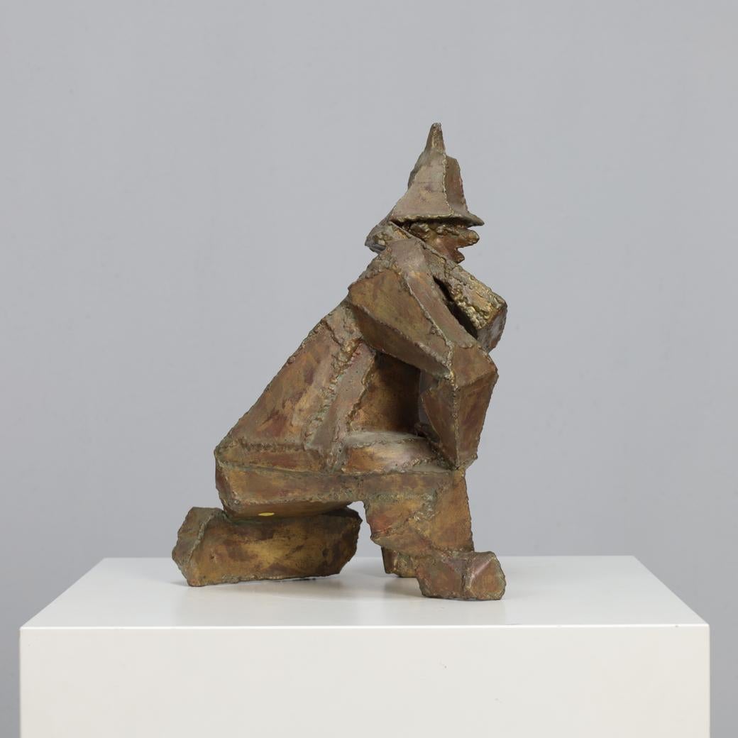 “Starke Jâan” Sculpture in Welded Steel by Louk van Meurs, Netherlands, c. 1970s For Sale 1