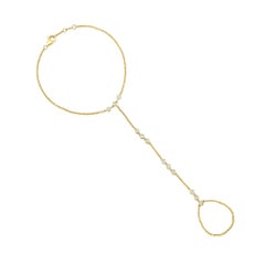 Cadena de mano Starlight Path de oro amarillo de 14 quilates y 12 diamantes
