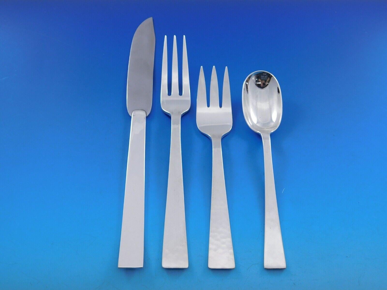 Ensemble de couverts en argent sterling 12 services 77 pièces dîner Starlit par Allan Adler Excellent état - En vente à Big Bend, WI