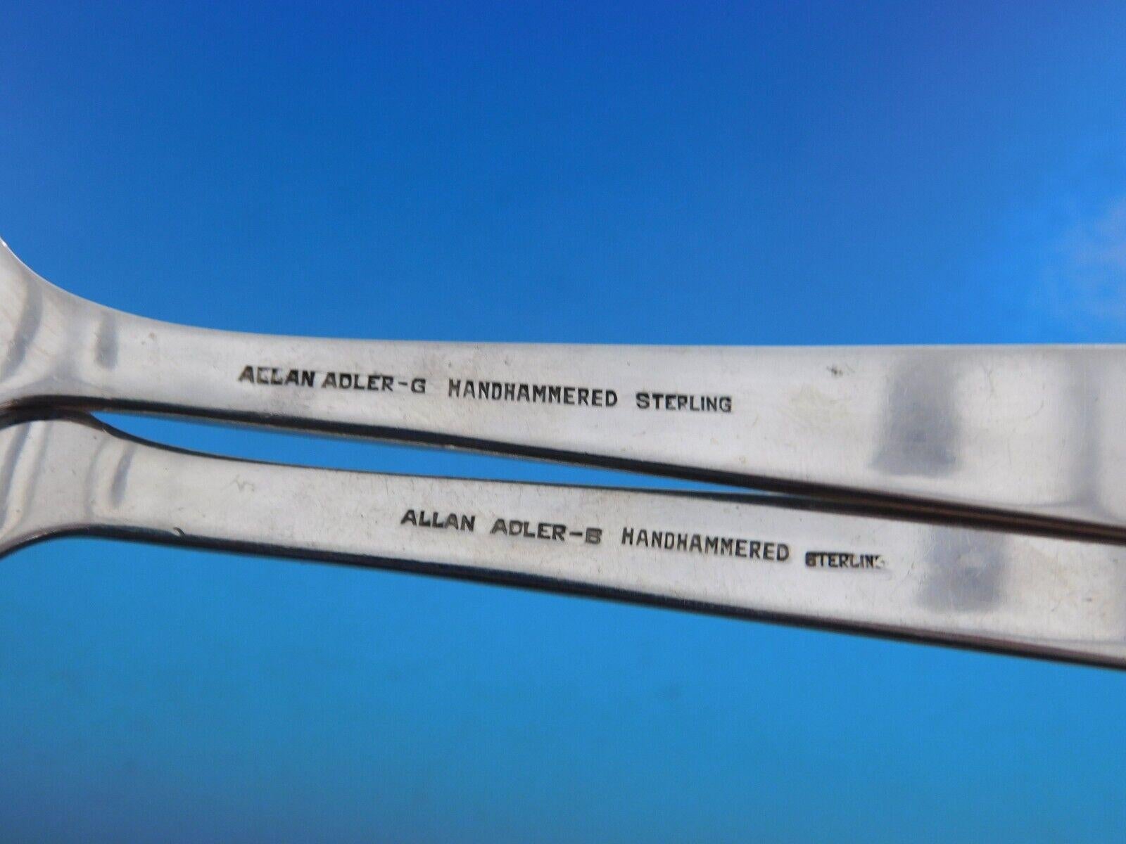 Ensemble de couverts en argent sterling 12 services 77 pièces dîner Starlit par Allan Adler en vente 4