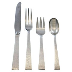 Starlit by Allan Adler Sterling Silver Flatware Set for 12 Service 55 Pieces